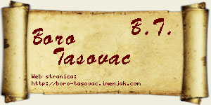 Boro Tasovac vizit kartica